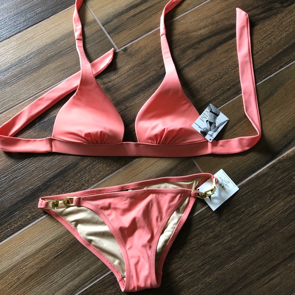 Coral bikini